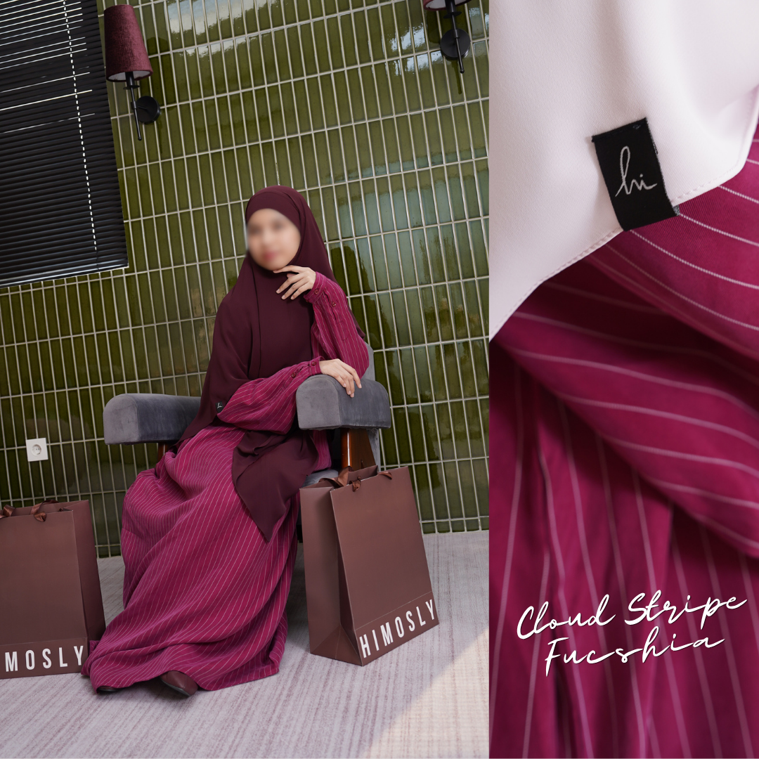 Cloud Stripe Abaya