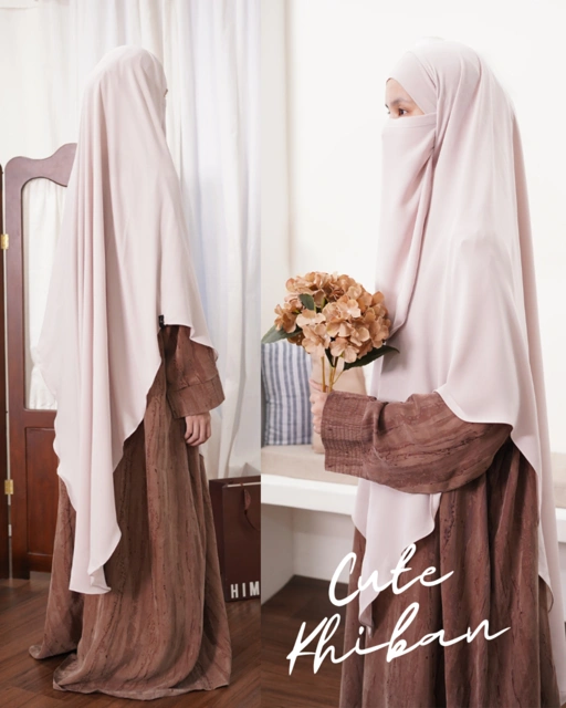 CUTE KHIBAN (KHIMAR SAJA) Khimar Bandana Maheen Khiban Panjang Khimar Lebar Khimar Umroh Haji Kajian Khiban Lancip