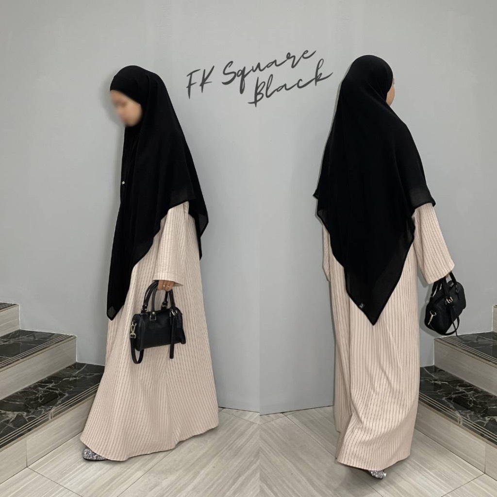 French Khimar Square Tencel Natural Fabric