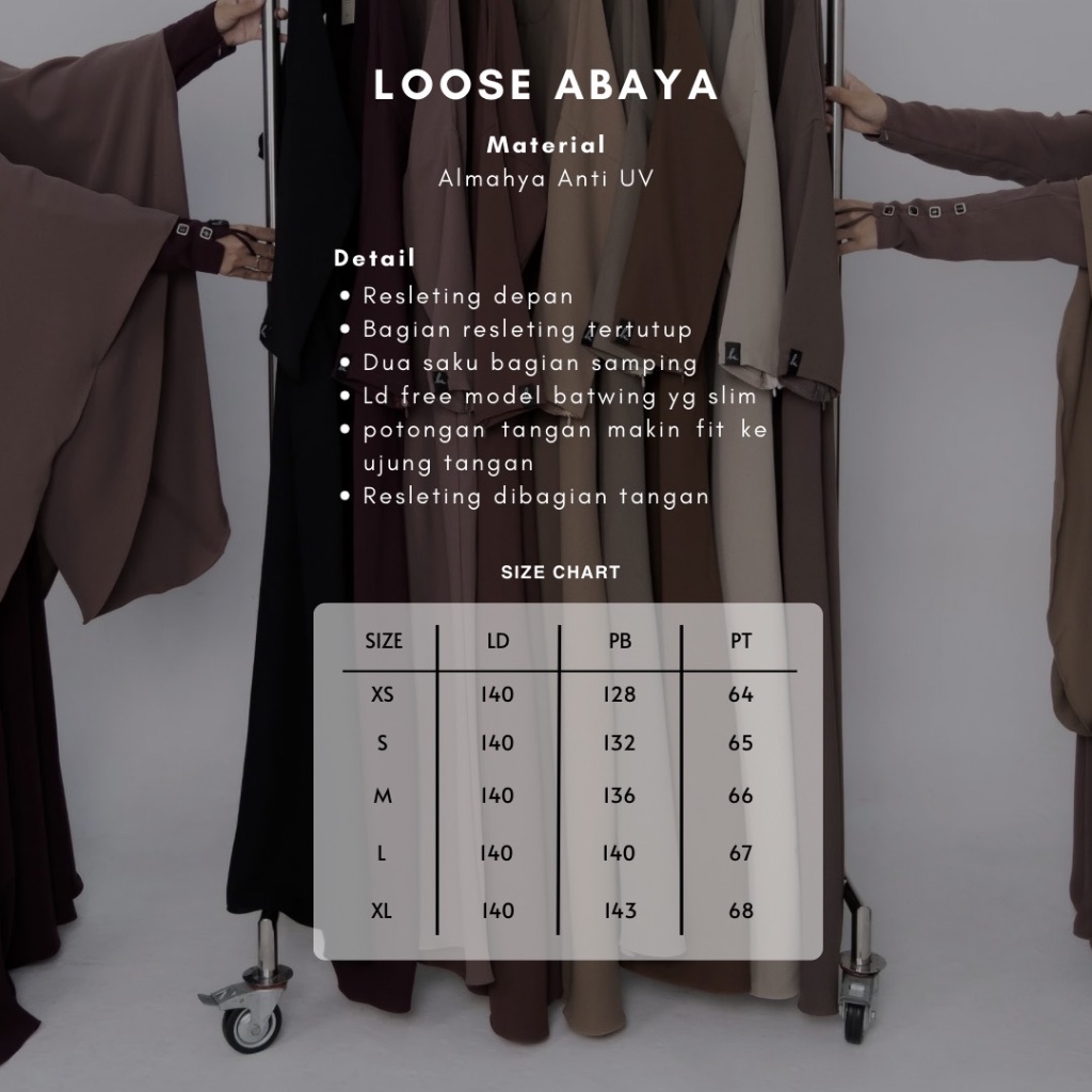 Loose Abaya Almahya Anti UV