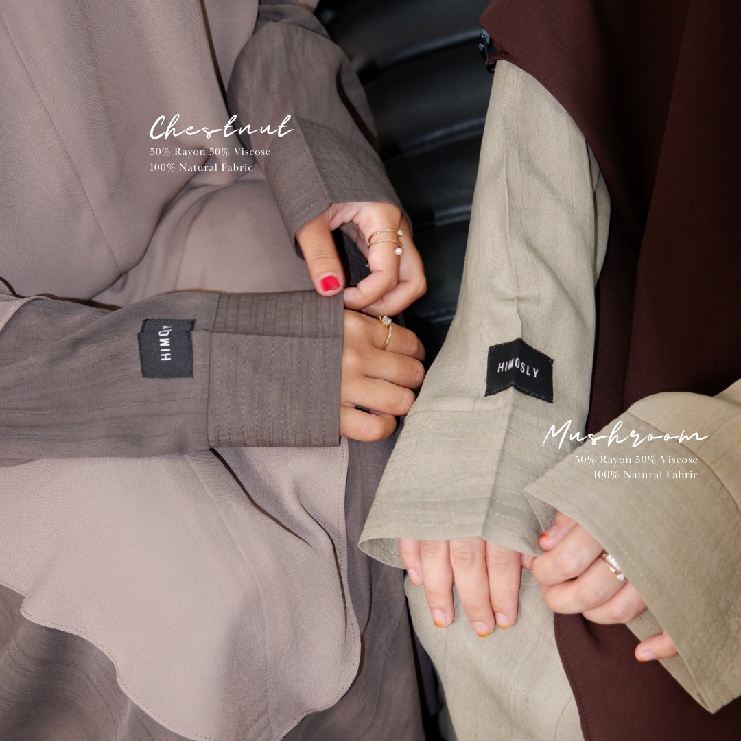 ⁠Aysha Abaya Natural Fabric