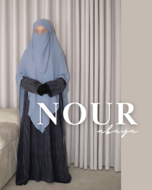⁠Nour Abaya Natural Fabric