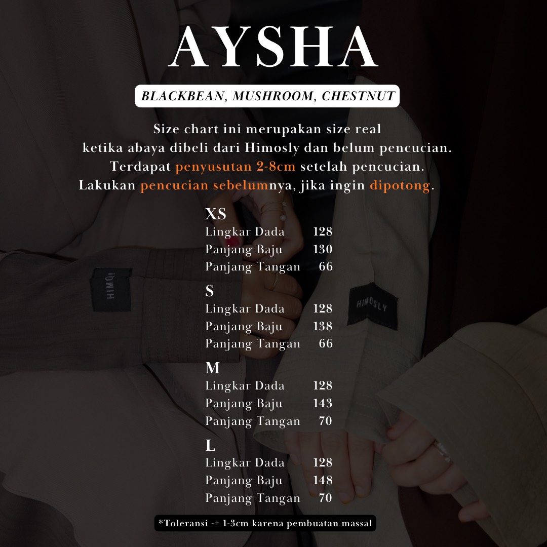 ⁠Aysha Abaya Natural Fabric