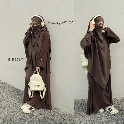 Image of Bushra Abaya Mazen Anti UV Abaya Umroh Haji Abaya Kajian Abaya Polos Hitam Abaya Anti gerah Abaya Dailywear