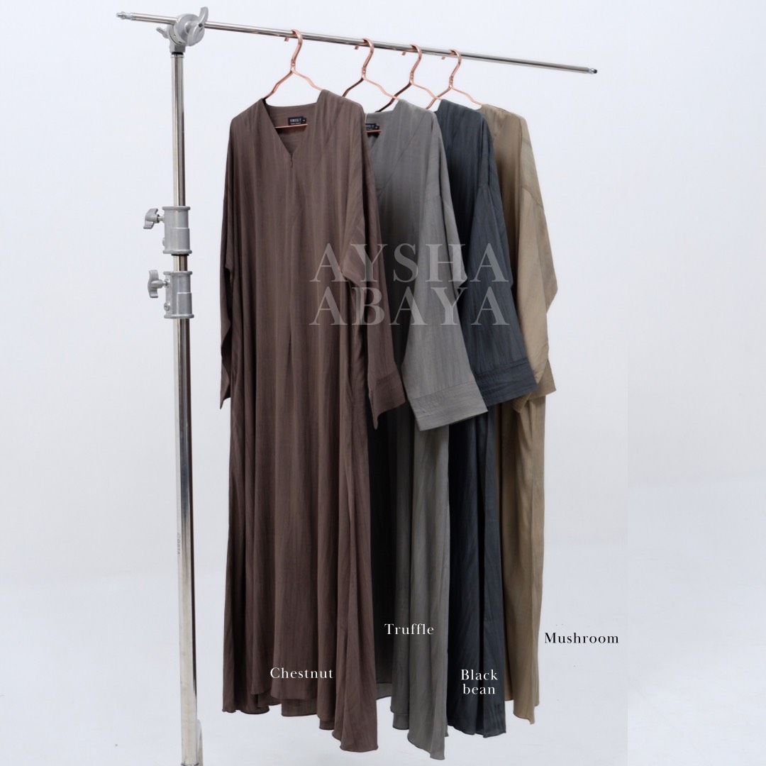 ⁠Aysha Abaya Natural Fabric