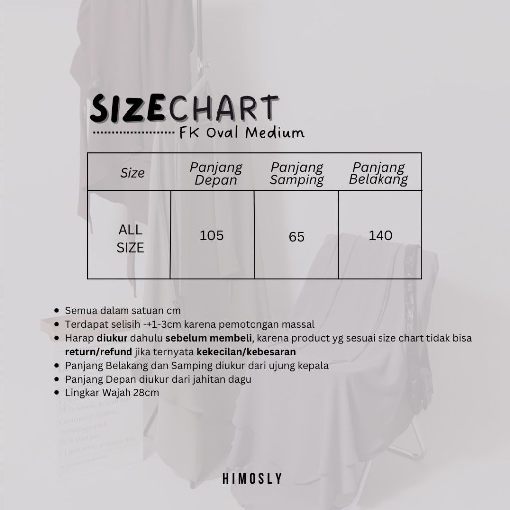 French Khimar Oval Medium Mazen Anti UV