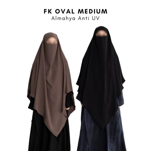 Image of Almahya Anti UV FK OVAL MEDIUM (FK SAJA) FK Umroh Haji FK Anti UV Khimar Cadar