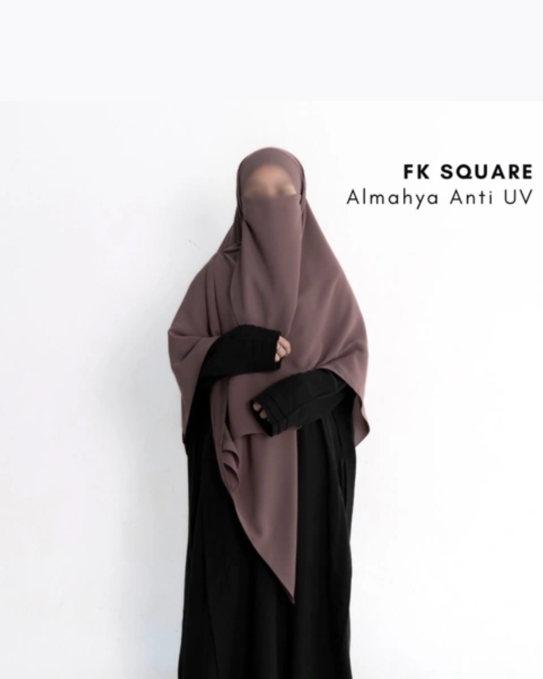French Khimar Square Almahya Anti UV