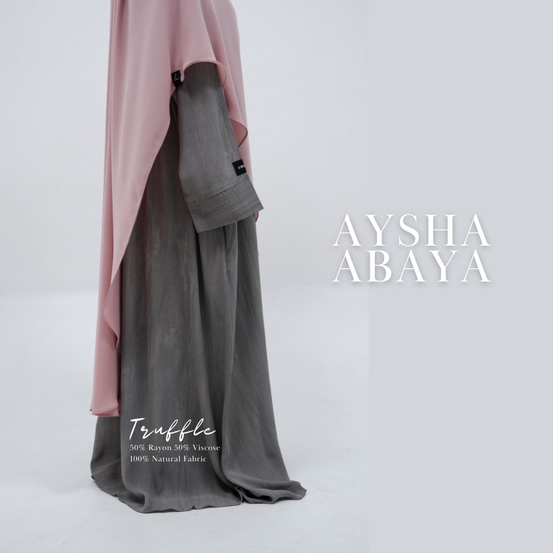 ⁠Aysha Abaya Natural Fabric