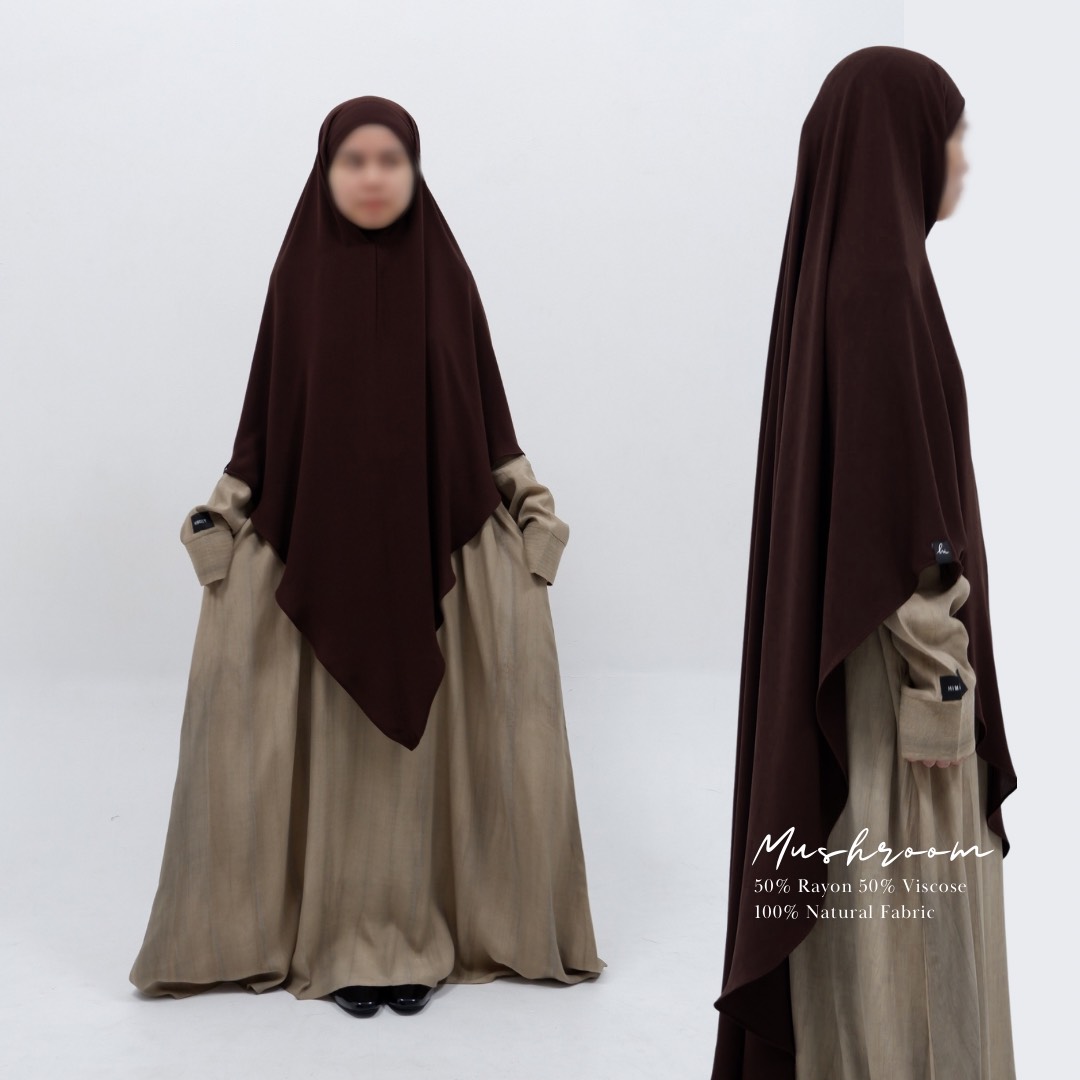 ⁠Aysha Abaya Natural Fabric