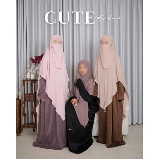 Image of CUTE KHIBAN (KHIMAR SAJA) Khimar Bandana Maheen Khiban Panjang Khimar Lebar Khimar Umroh Haji Kajian Khiban Lancip