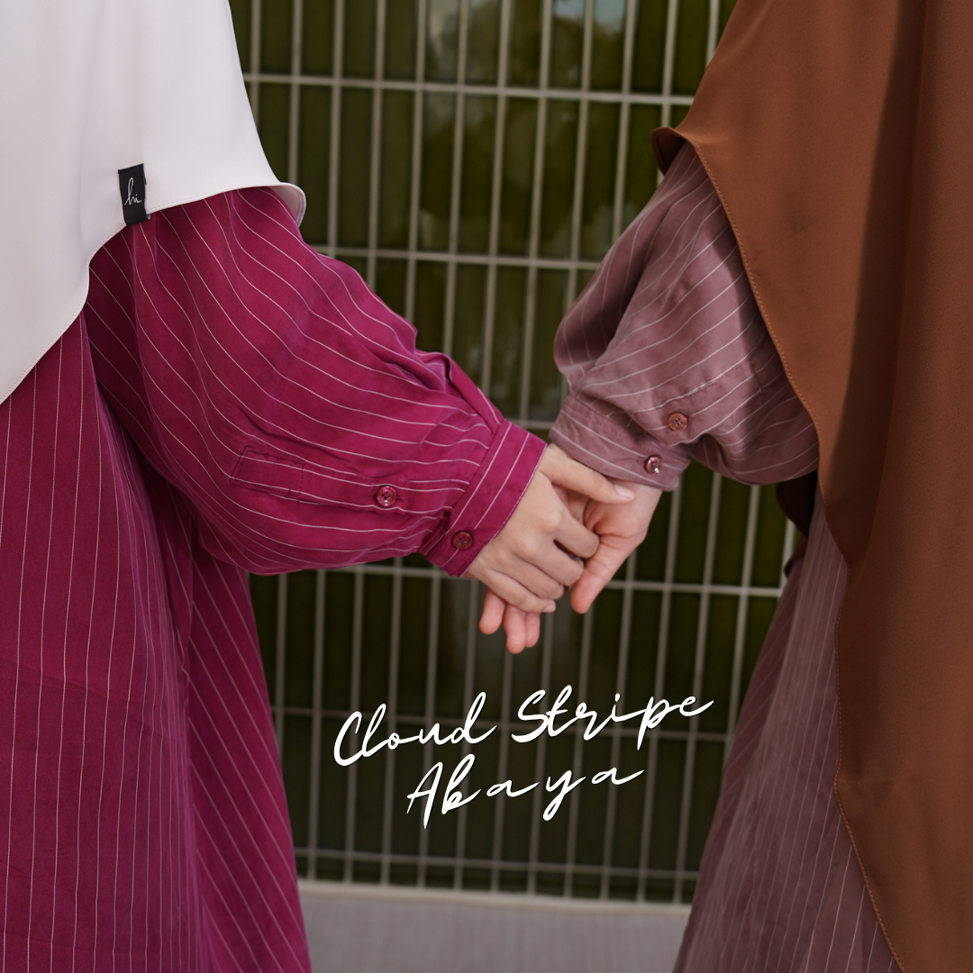 Cloud Stripe Abaya