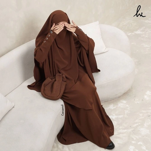 Image of Yora Abaya (ABAYA SAJA) Mazen anti UV Manset Abaya Bhist Abaya Batwing