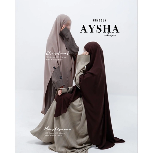 Image of AYSHA ABAYA (ABAYA SAJA) Abaya Natural Fabric 50% viscose 50% Rayon