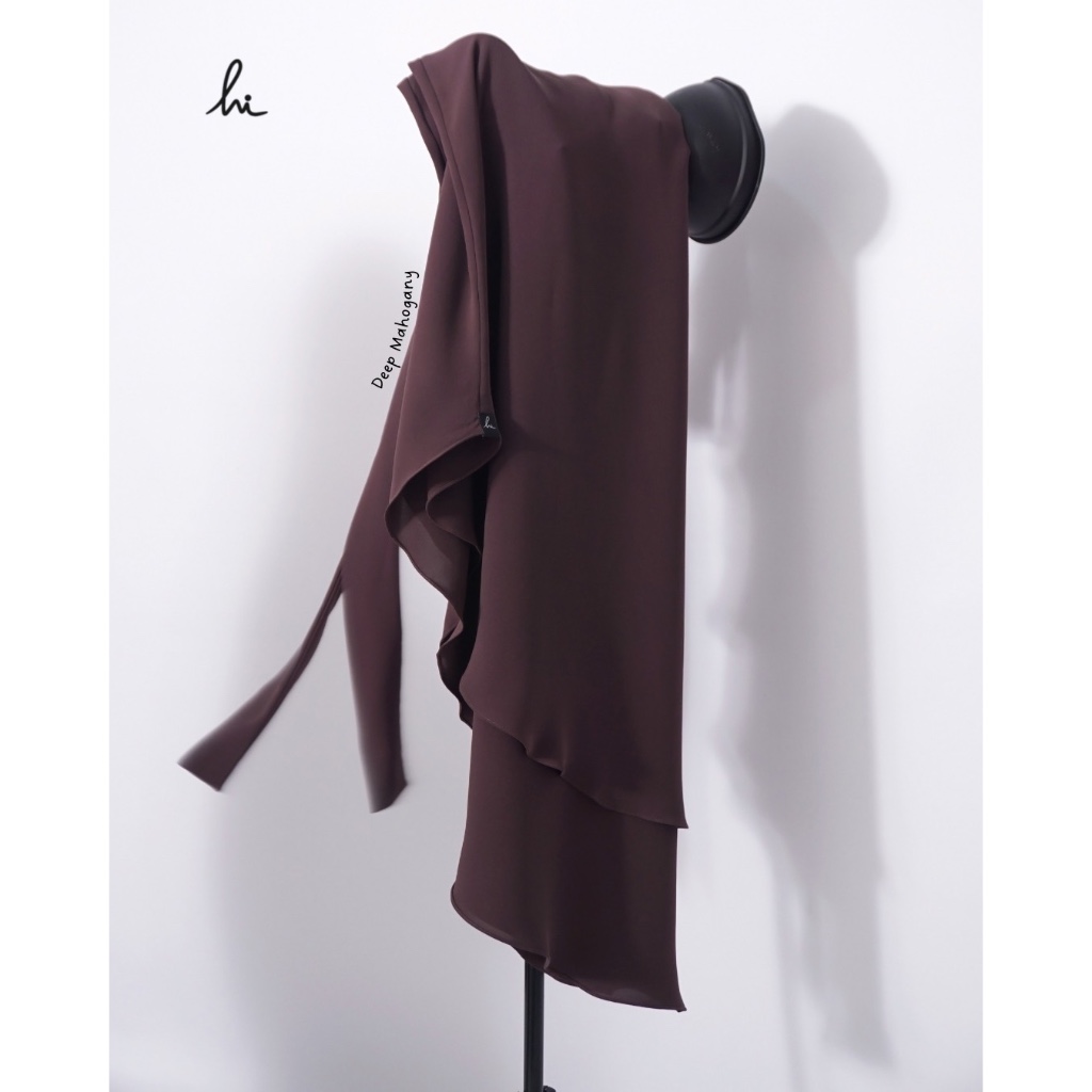 ⁠French Khimar Curve Long Mazen Anti UV
