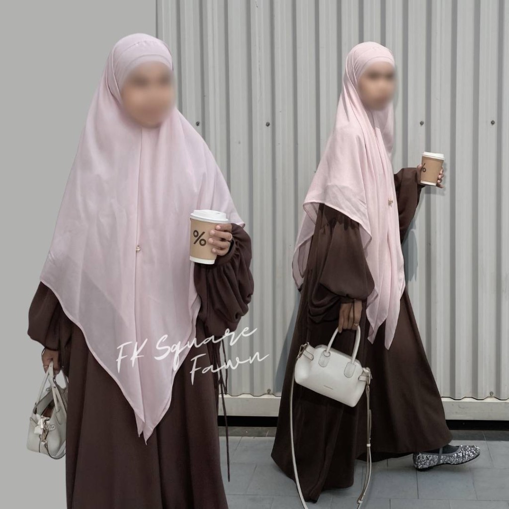 French Khimar Square Tencel Natural Fabric