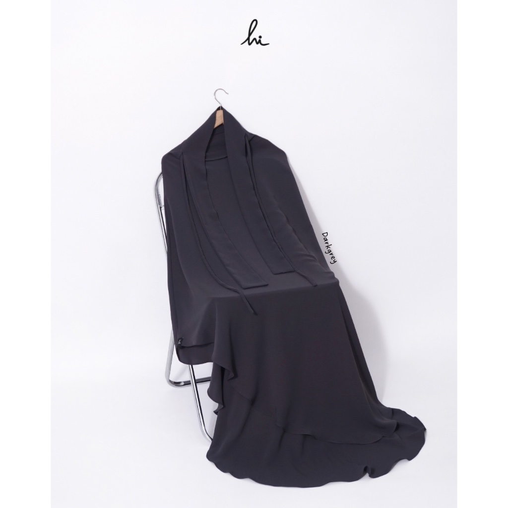 ⁠French Khimar Curve Long Mazen Anti UV