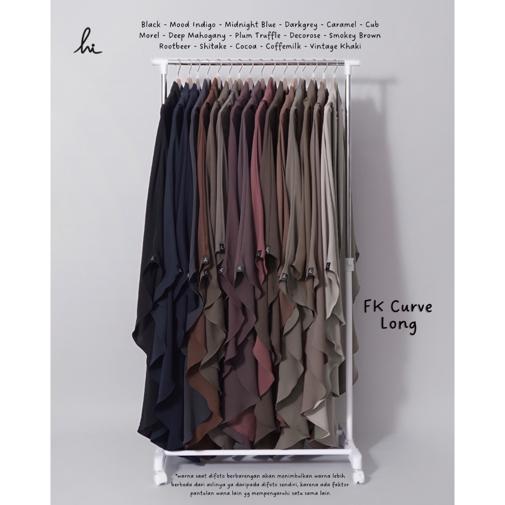 ⁠French Khimar Curve Long Mazen Anti UV