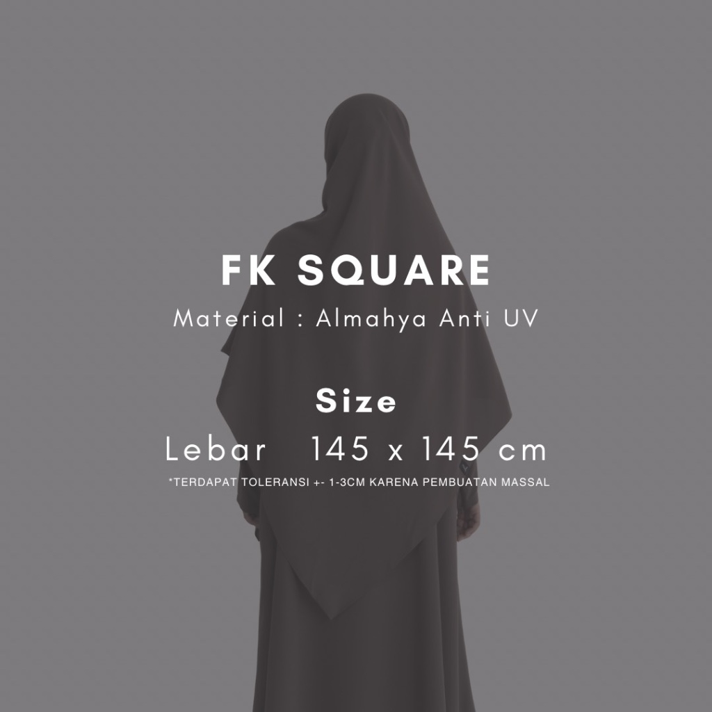 French Khimar Square Almahya Anti UV