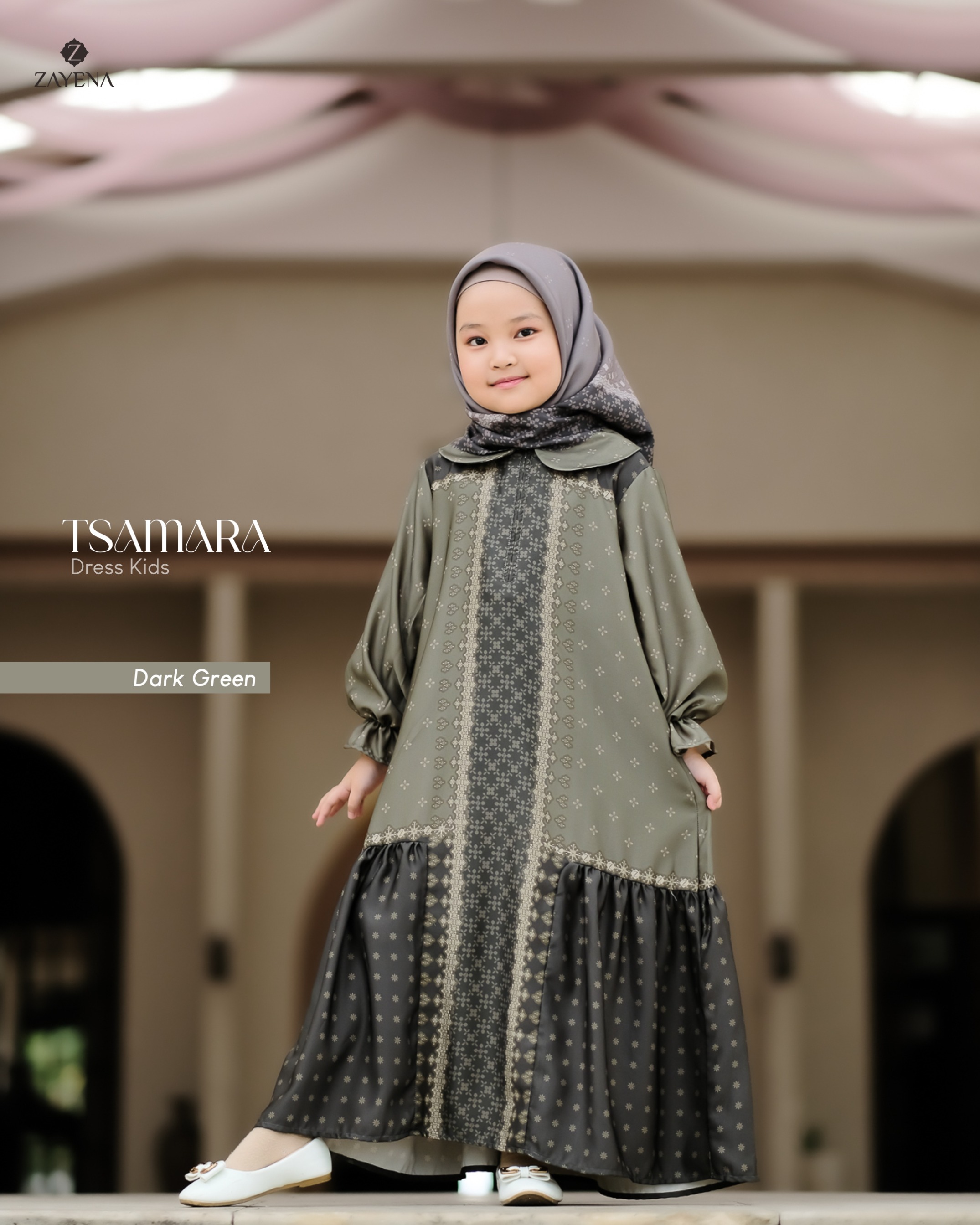 Zayena - Dress Kids Tsamara Raya Series - Sarimbit Lebaran 2026