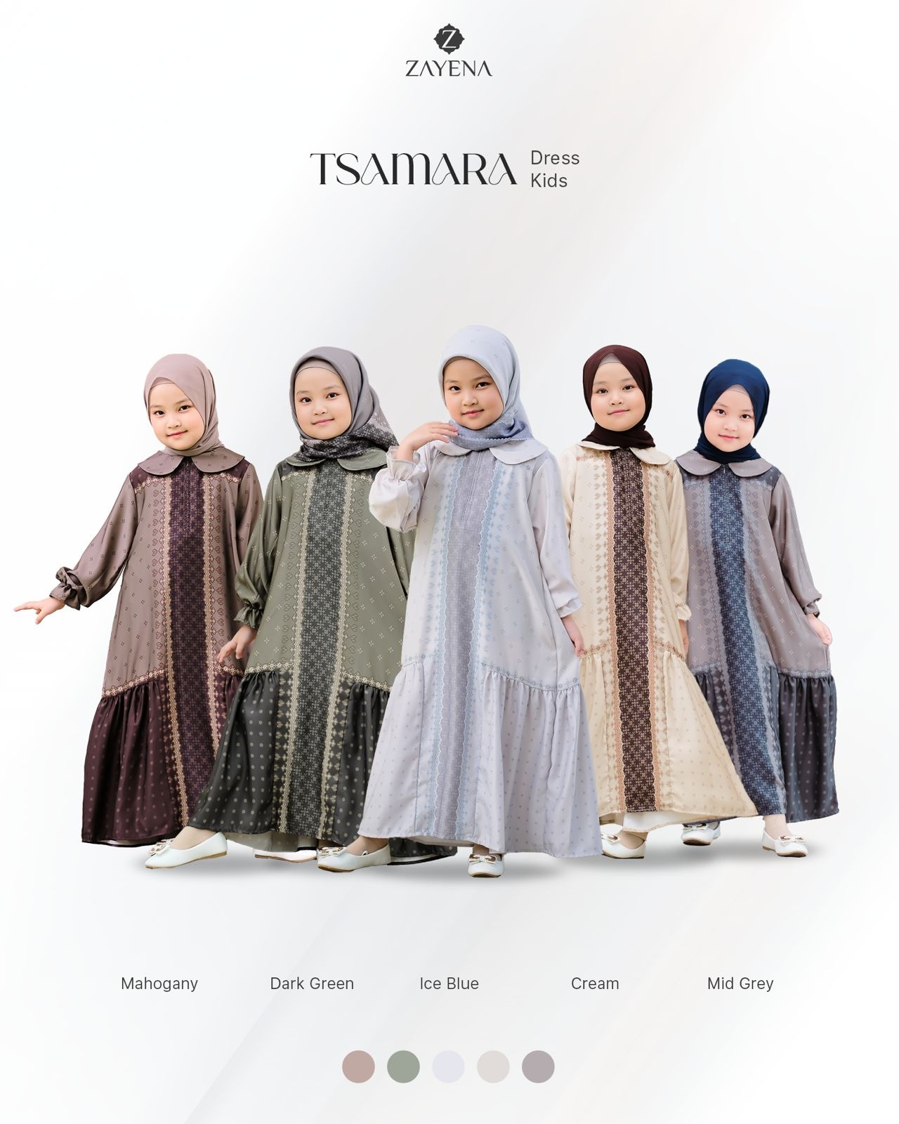 Zayena - Dress Kids Tsamara Raya Series - Sarimbit Lebaran 2026