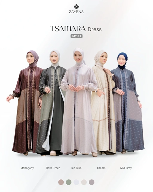 Image of Zayena - Dress Tsamara Raya Series - Sarimbit Lebaran 2026
