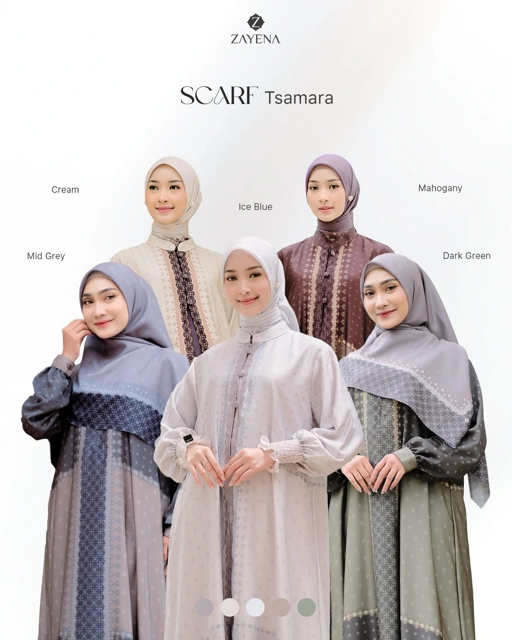 Image of Zayena - Tsamara Scarf - Sarimbit Lebaran 2026