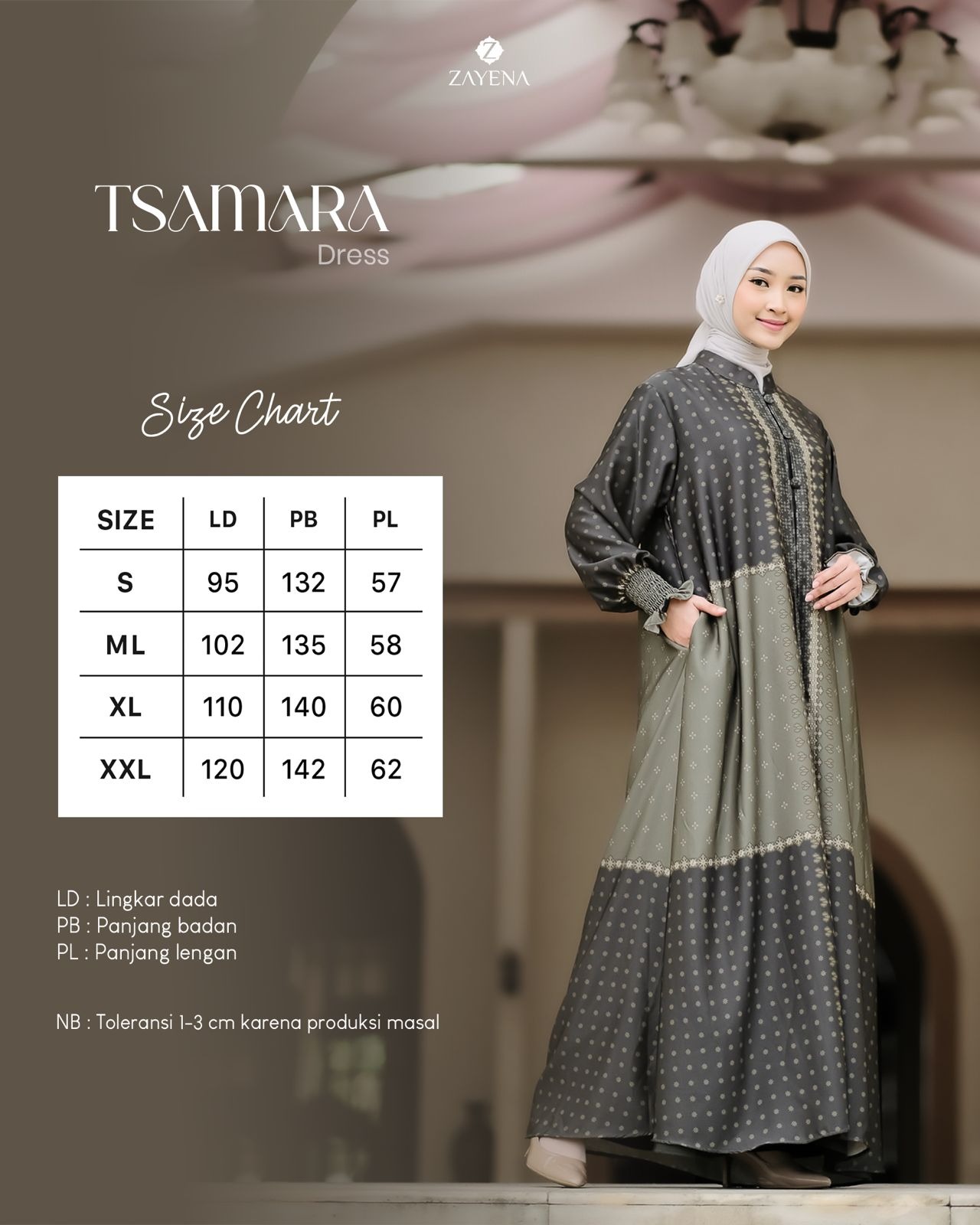 Zayena - Dress Tsamara Raya Series - Sarimbit Lebaran 2026