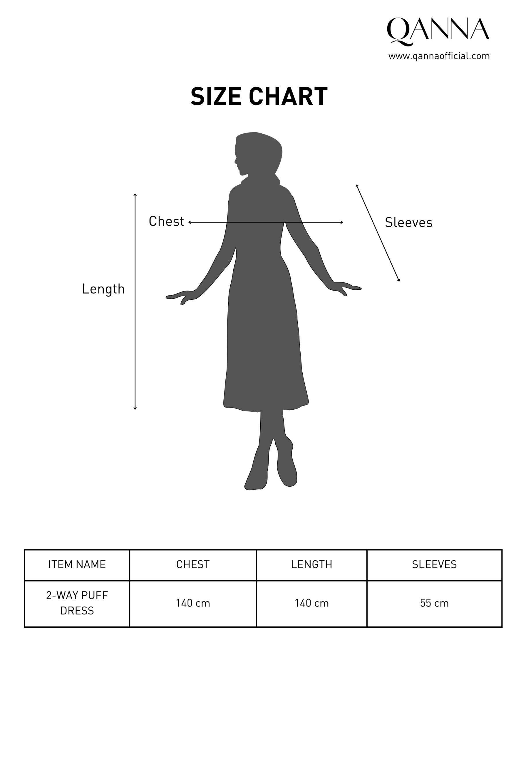QANNA - 2-Way Puff Dress
