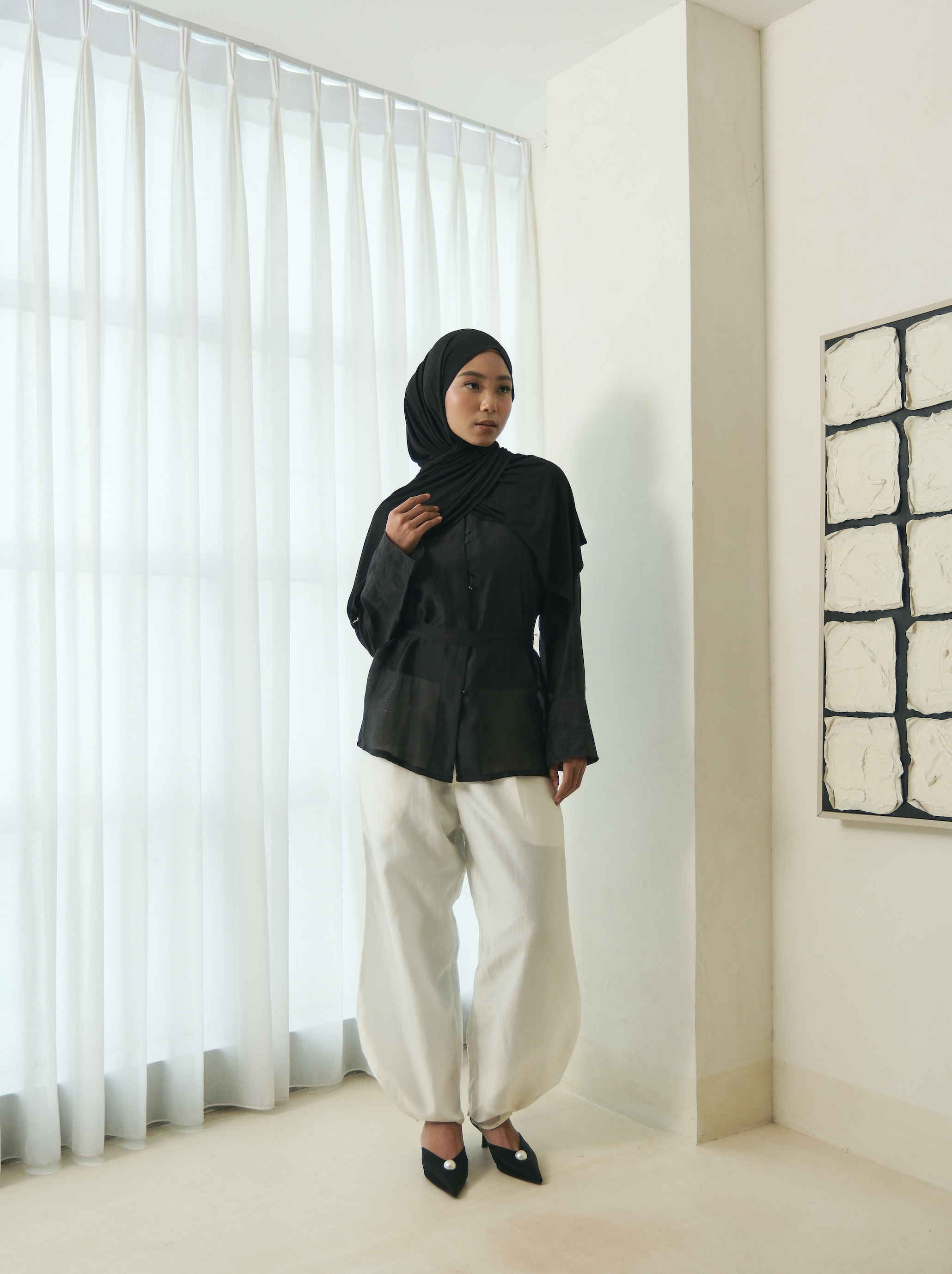 Tencel Barrel Pants