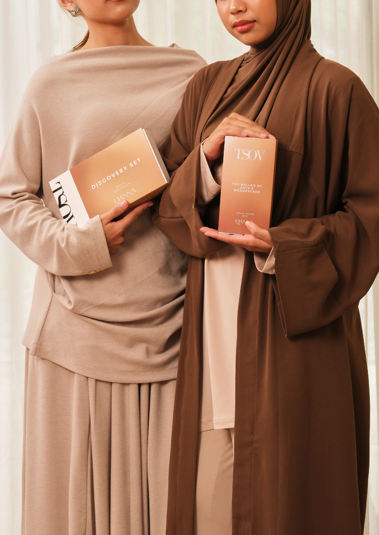 QANNA X TSOV - The Fifth Sense | Folded Long Outer & Perfume EDP Chapter 3 50ml / Discovery Set 6x5ml Bundle Set
