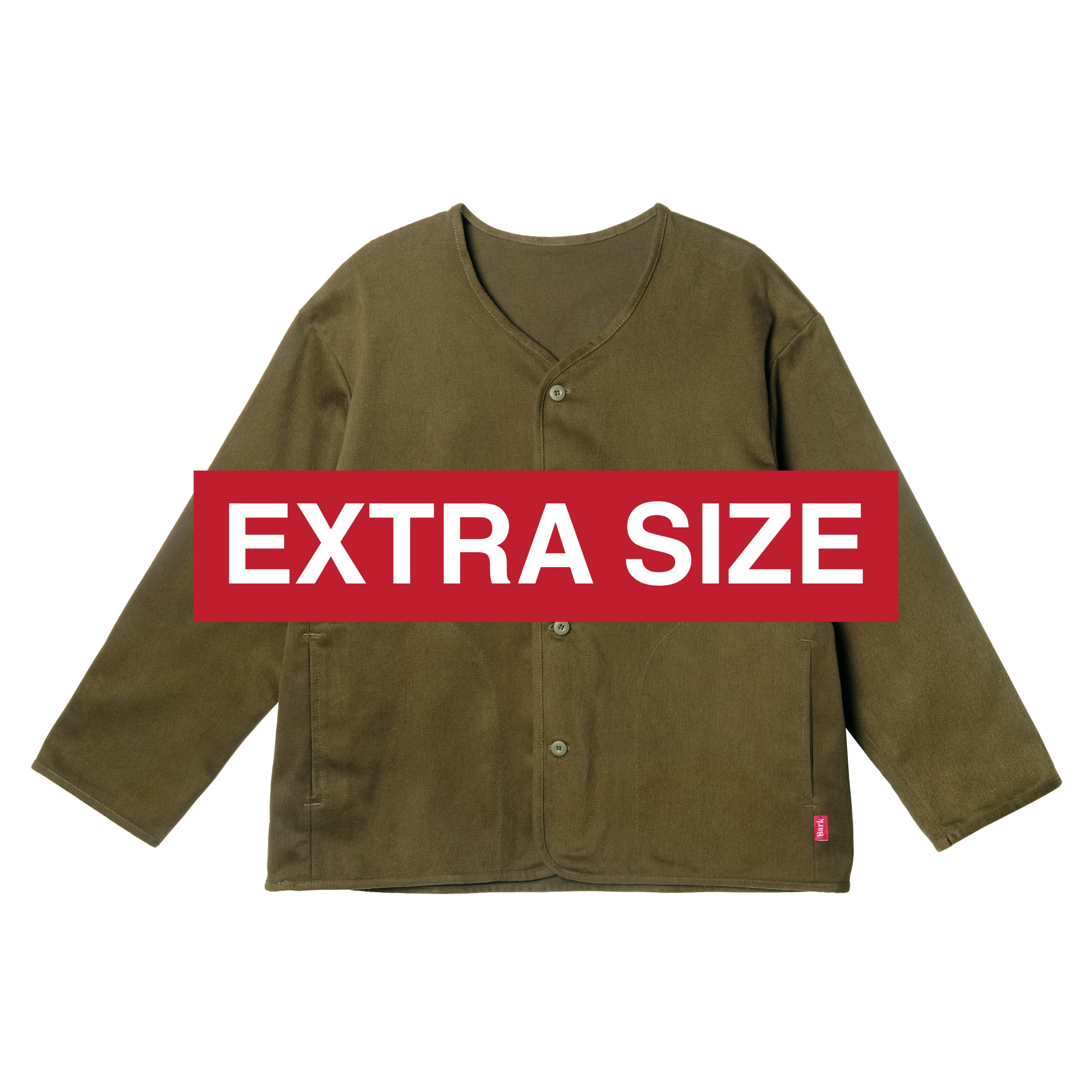 EXTRA SIZE - Barklana - Collarless Jacket - Olive
