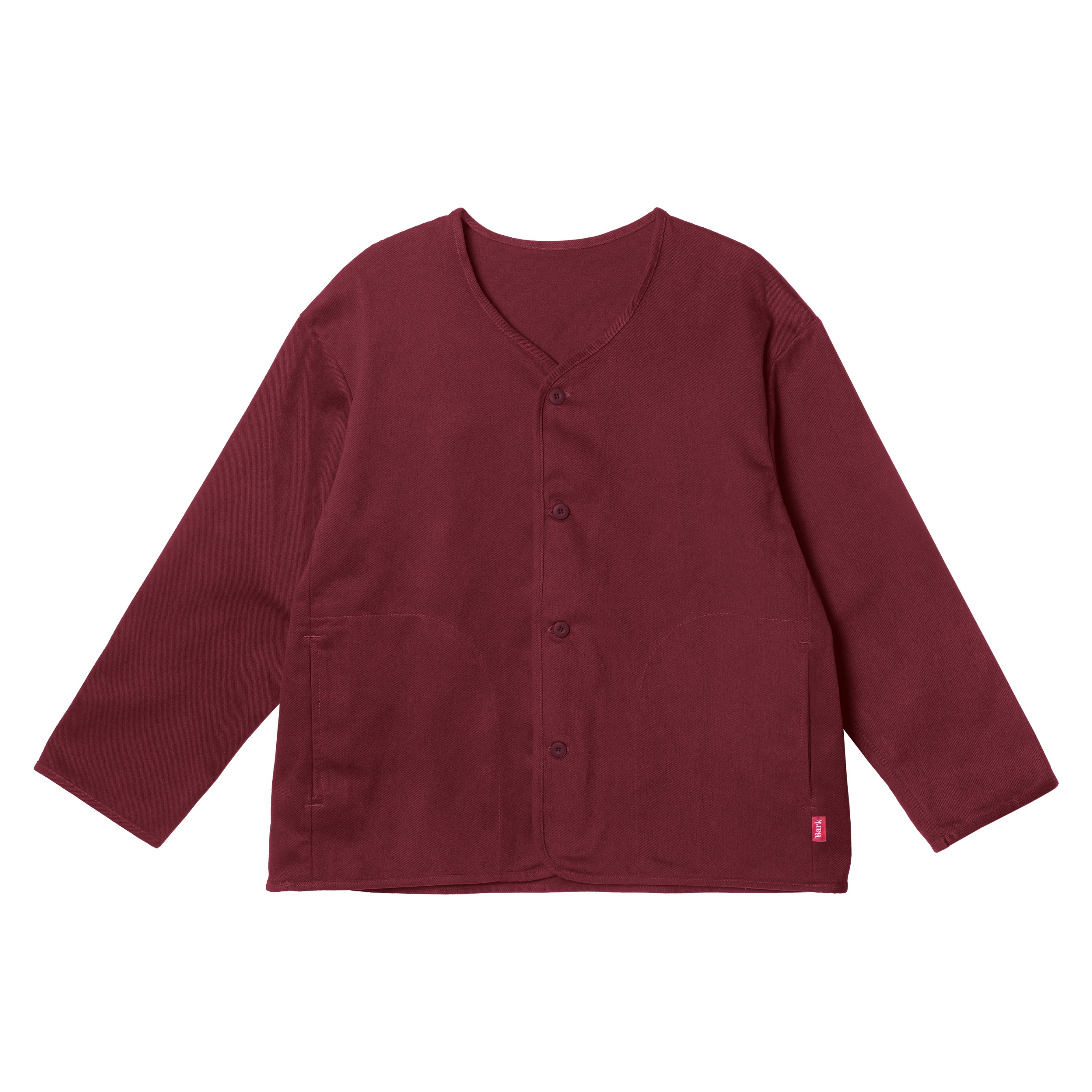 Barklana - Collarless Jacket - Maroon