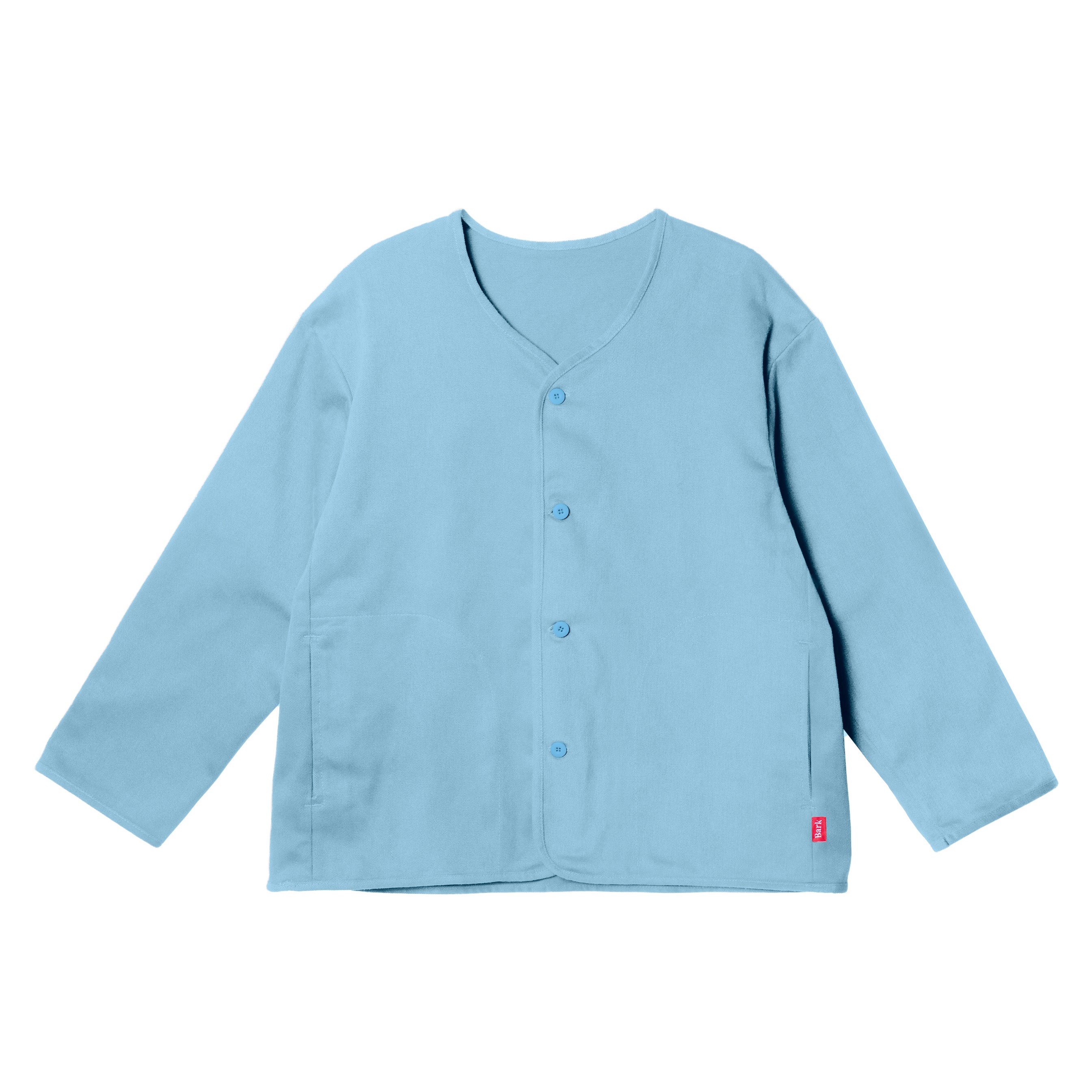 Barklana - Collarless Jacket - Sky Blue