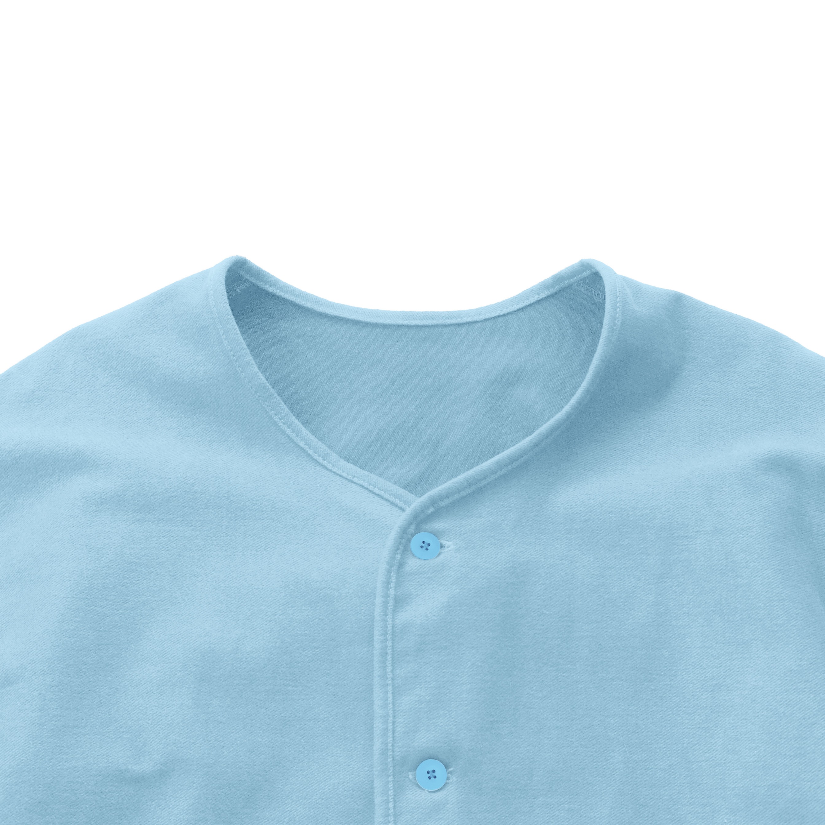 Barklana - Collarless Jacket - Sky Blue