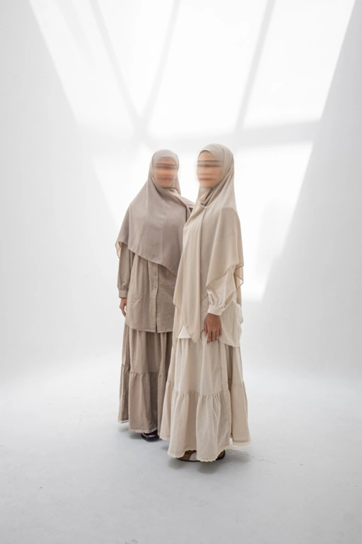 Image of Aaleeyah - VIVIAN One Set Setelan Wanita Linen Premium (2in1, Tunik dan Rok)