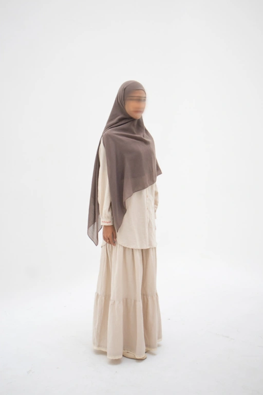 Image of Aaleeyah - VIVIAN One Set Setelan Wanita Linen Premium (2in1, Tunik dan Rok)