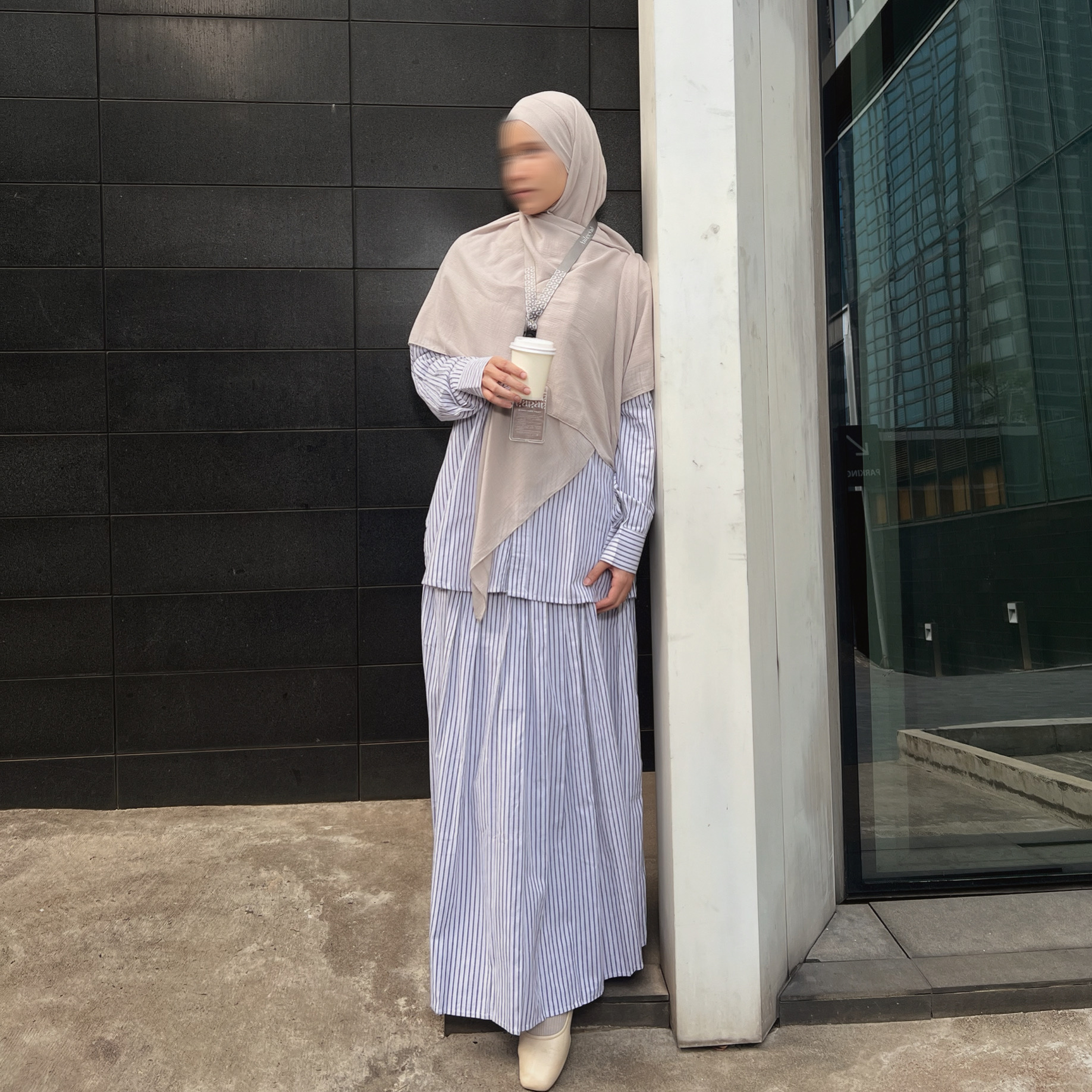 VIVIAN Arabian Voal French Square Hijab Semi Instant Syar'i