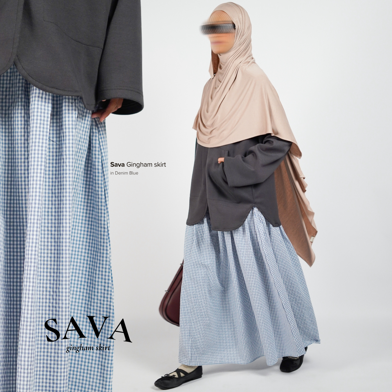 Sava Gingham Skirt