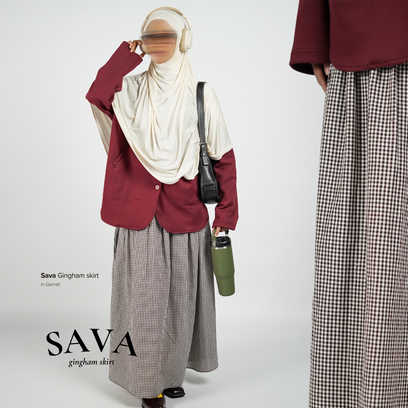 Sava Gingham Skirt