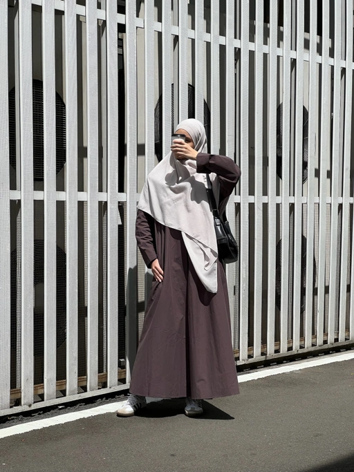 Gamis Abaya Wanita Katun Poplin | Dhia Abaya | Aaleeyah