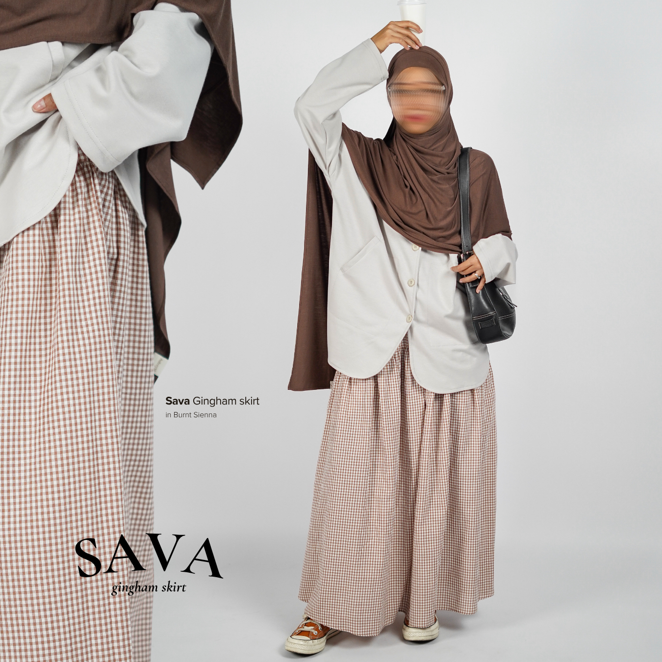 Sava Gingham Skirt
