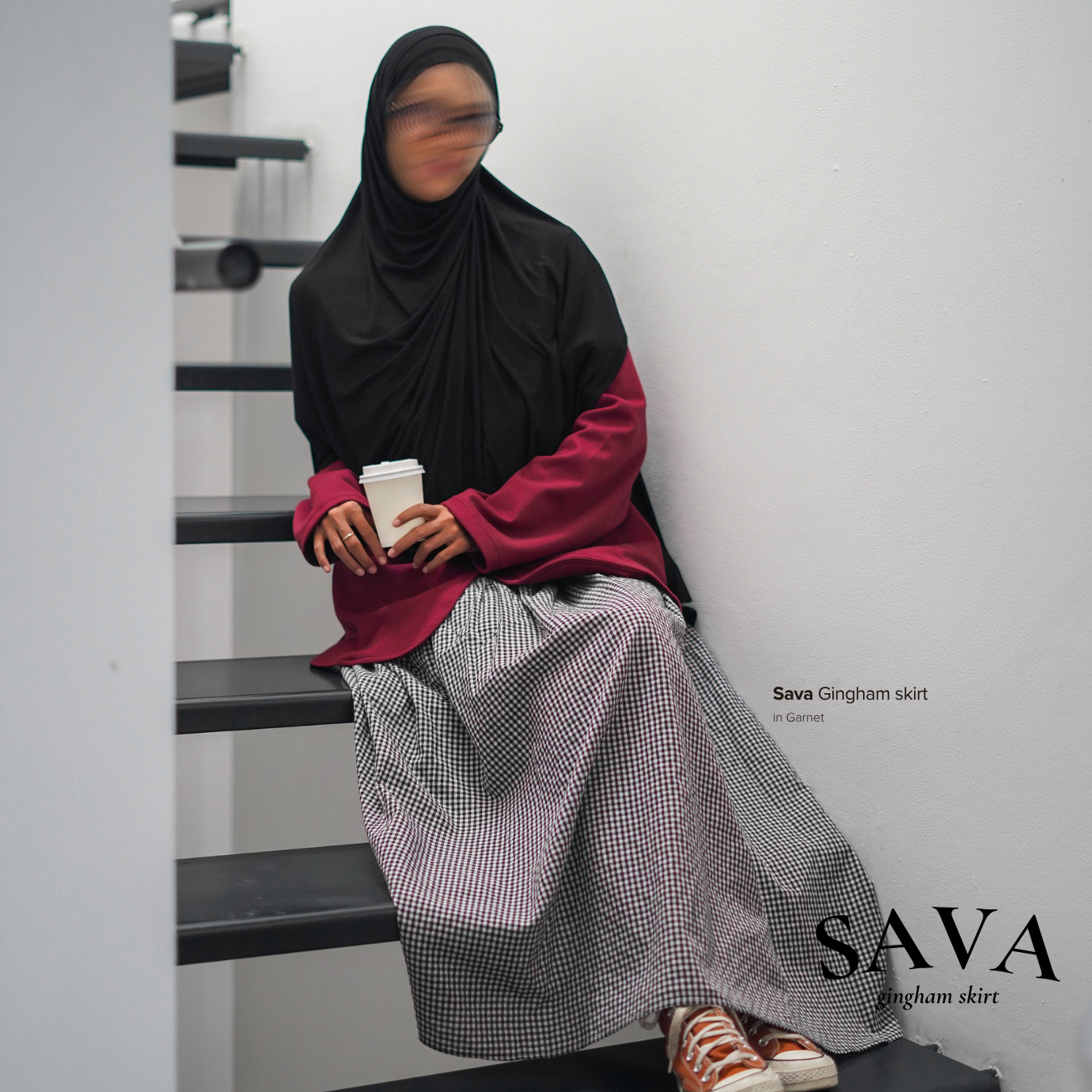 Sava Gingham Skirt