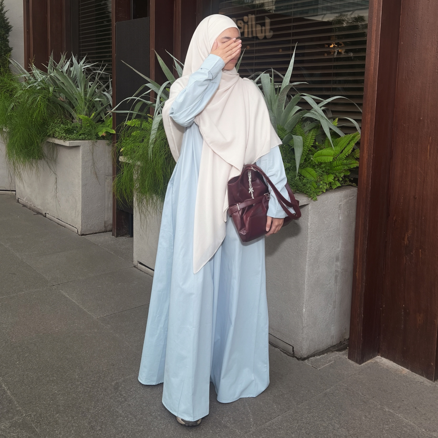 VIVIAN Arabian Voal French Square Hijab Semi Instant Syar'i