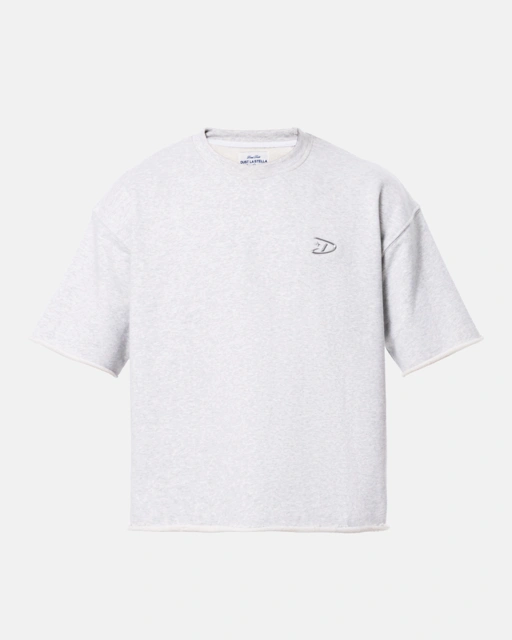 Signature Raw French Terry Tee - Misty Grey