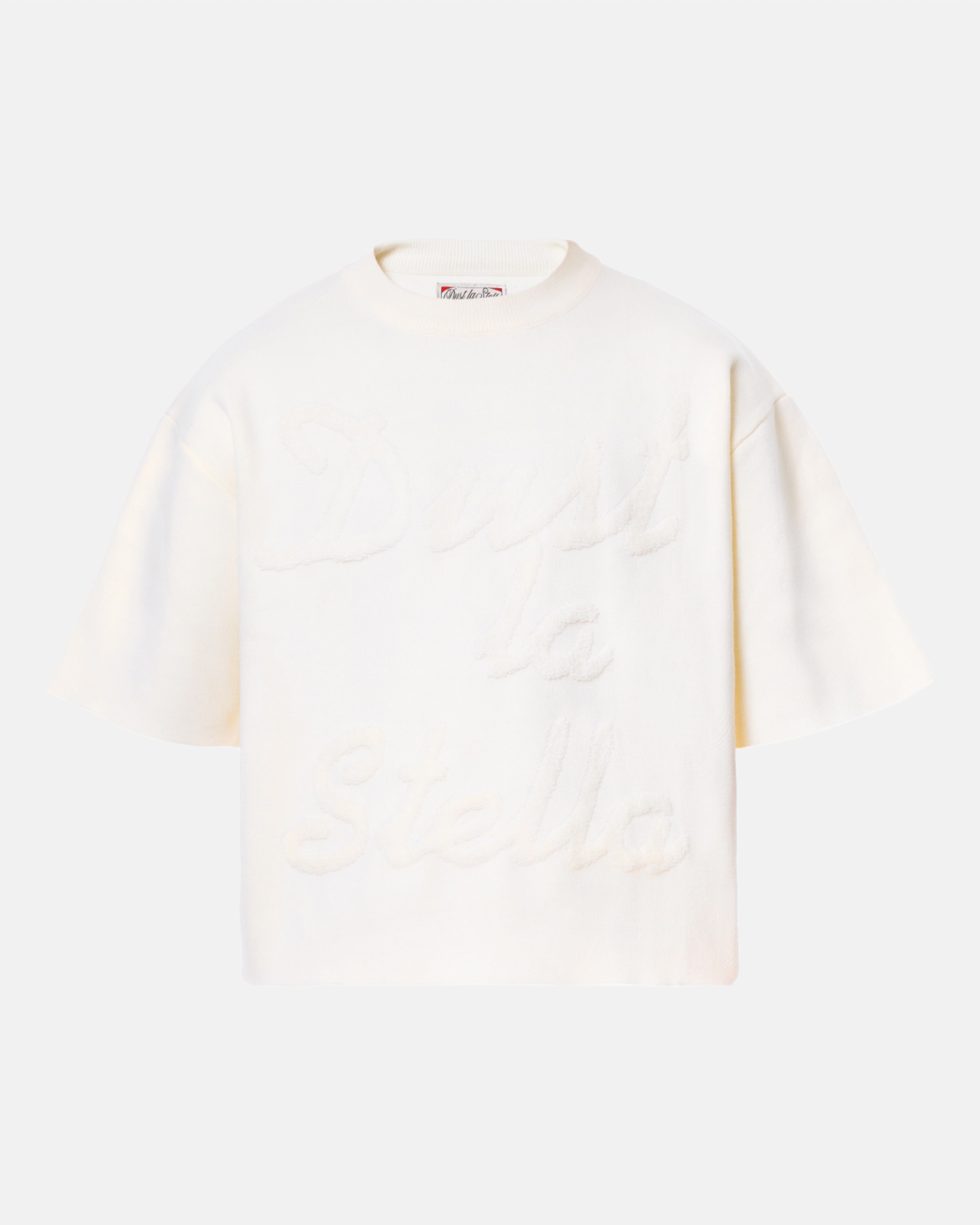 Signature Knit Short Sleeve - White on White