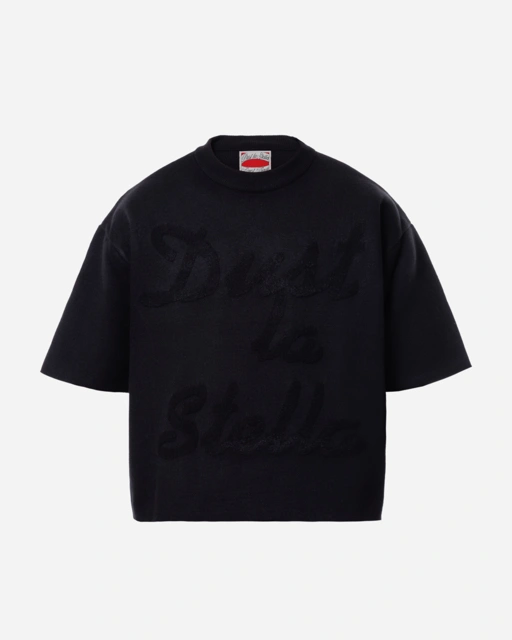 Signature Knit Short Sleeve - Black On Black