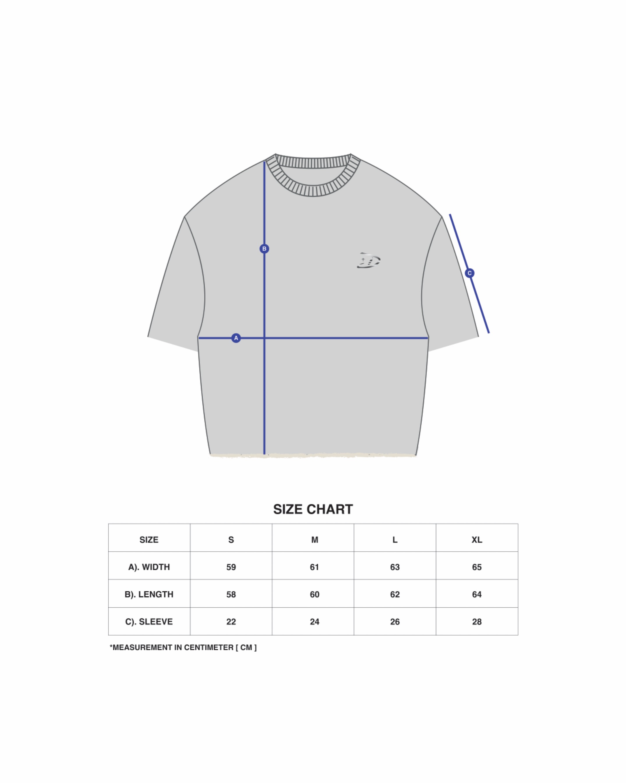 Signature Raw French Terry Tee - Misty Grey