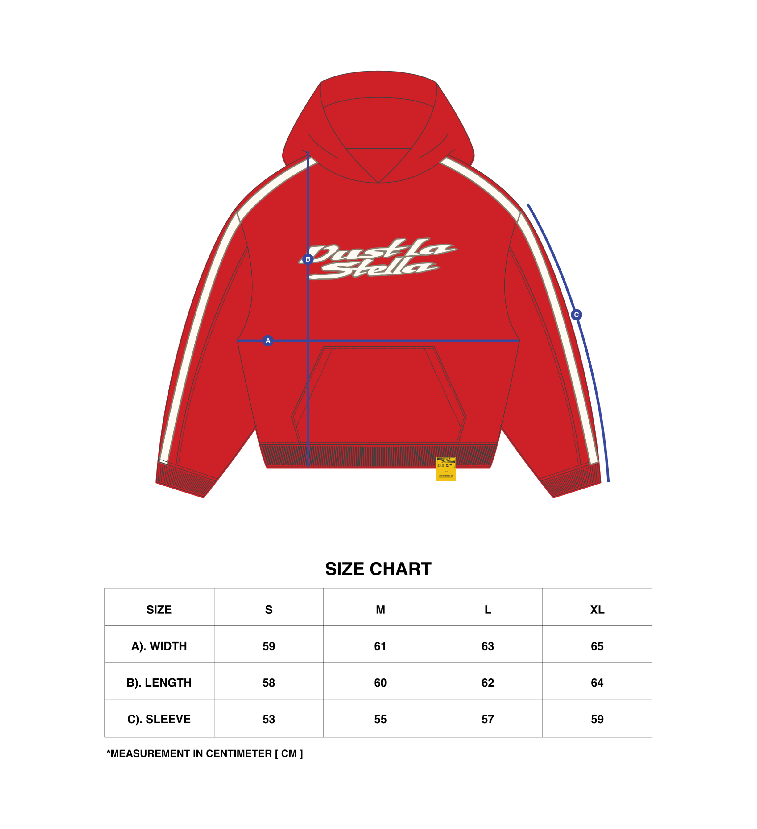 DLS Club Stripe Hoodie – Red