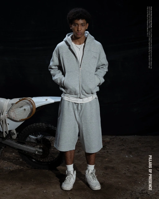 Image of DLS Concept Zip Hoodie Metal Logo – Grey